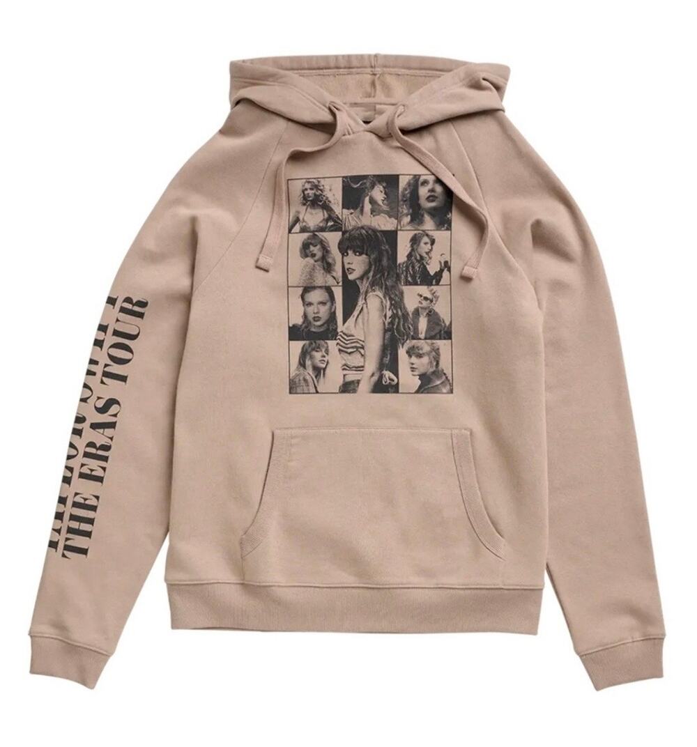 Taylor Swift The Eras Tour 2023 Oversized Cotton Blend Taupe Collector’s Hoodie